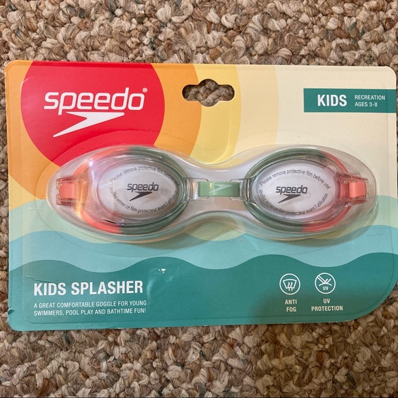 Speedo Splasher Goggles Kids Ages 3-8 Anti Fog UV Protection - Picture 2 of 6